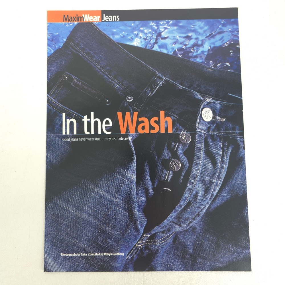 Calvin Klein Jeans 2000 Print Ad CK Denim MaximWear Y2K Fashion Closet Wall Art